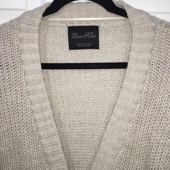 Zara Cable Knit Button Down Oversized Sweater SzM - Picture 3 of 8